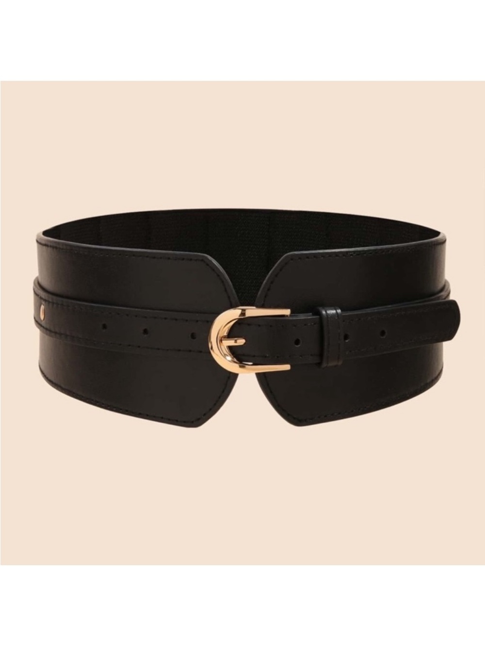 New! Black Corset Belt Vegan Leather Wide